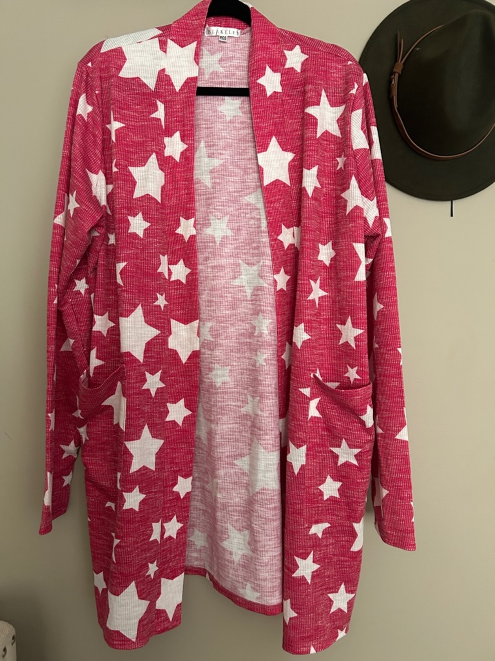 Oakley Women's Pink Star Open-Front Cardigan Sweater